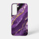 Funda Para Samsung Galaxy Agate Purple Gold Purpurina con tu nombre (Back)
