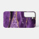 Funda Para Samsung Galaxy Agate Purple Violet Gold Purpurina tu nombre de lu (Back Horizontal)