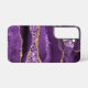 Funda Para Samsung Galaxy Agple Violet Gold Purpurina Mármol tu nombre (Back Horizontal)