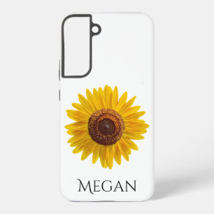 Funda Para Samsung Galaxy S22+ Agrega tu nombre Sunflower Amarillo Brillante Fund