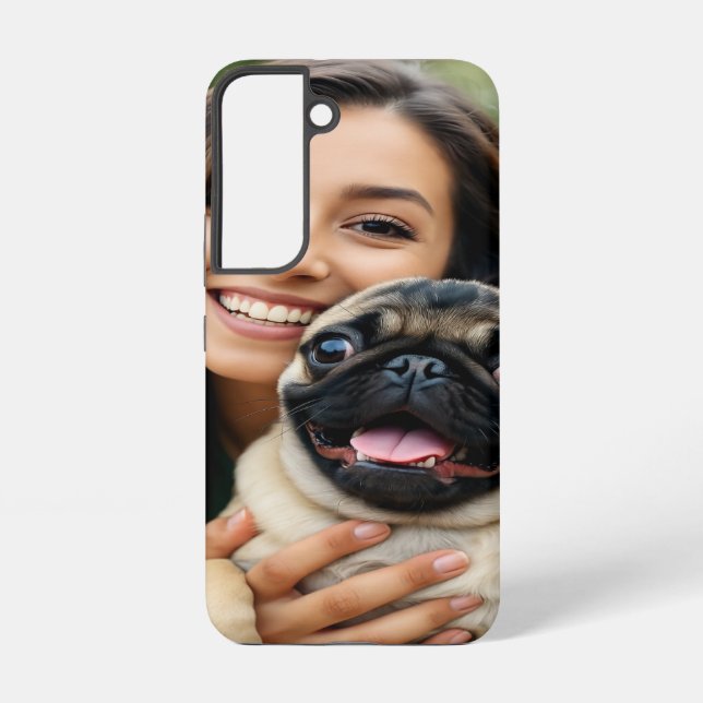 Funda Para Samsung Galaxy Agregar foto de pug personalizar (Reverso )