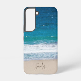 Funda Para Samsung Galaxy S22 Aguas tropicales Olas del Océano Azul nombre playa