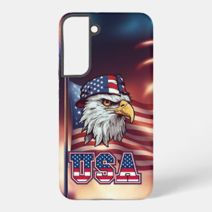 Funda Para Samsung Galaxy S22+ Águila Baldosa Estadounidense Patriótica