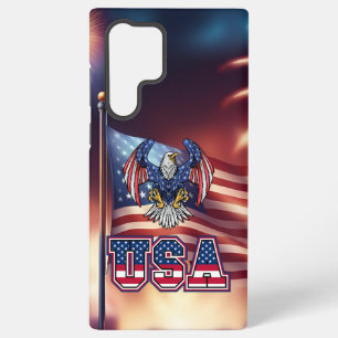 Funda Para Samsung Galaxy S22 Ultra Águila calva americana patriótica