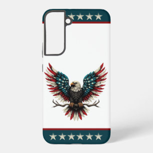 Funda Para Samsung Galaxy S22+ Águila calva patriótica rústica americana/de EE. U