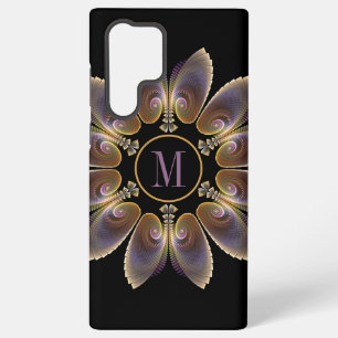 Funda Para Samsung Galaxy S22 Ultra Alas de ángel abstracto Mandala Fractal Monograma