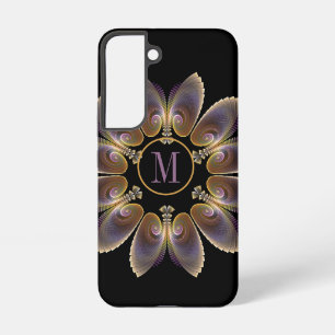 Funda Para Samsung Galaxy S22 Alas de ángel abstracto Mandala Fractal Monograma