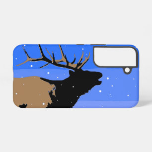 Funda Para Samsung Galaxy S22 Alce Bugling en Invierno - Arte de Vida Silvestre