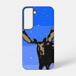 Funda Para Samsung Galaxy S22 Alce en Invierno - Arte Original de Fauna