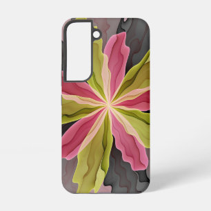 Funda Para Samsung Galaxy S22 Alegría, rosa verde fantasía floral fractal antrac