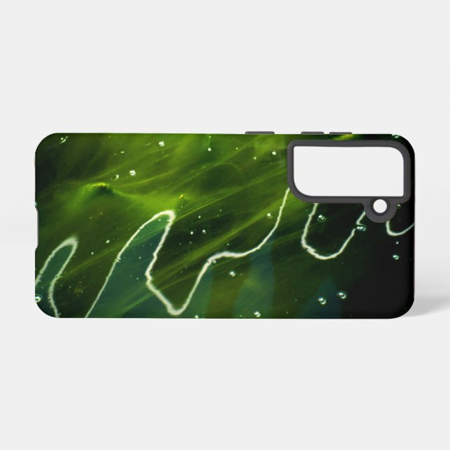 Funda Para Samsung Galaxy Algas verdes y esgcna acuática (Reverso Horizontal)