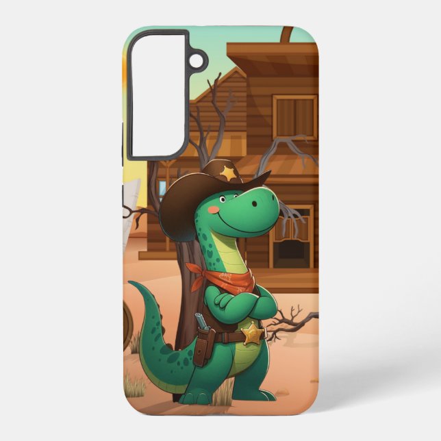 Funda Para Samsung Galaxy Alguacil/vaquero de dinosaurio (Reverso )