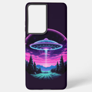 Funda Para Samsung Galaxy S21 Ultra Alien Spaceship Retro Futurista