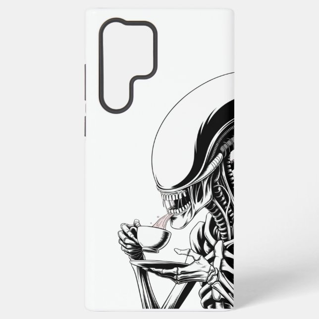 Funda Para Samsung Galaxy Alien Tea Time  (Reverso )