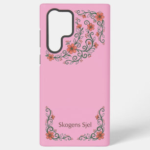Funda Para Samsung Galaxy S22 Ultra Alma del Bosque Floral Folk Noruego