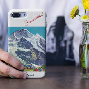 Funda Para Samsung Galaxy S22 Alpes suizos Vintage Travel Pintura de Jungfrau