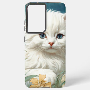 Funda Para Samsung Galaxy S21 Ultra Alphonse Mucha Art Nouveau Kitten