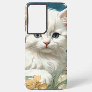 Funda Para Samsung Galaxy S21+ Alphonse Mucha Art Nouveau Kitten
