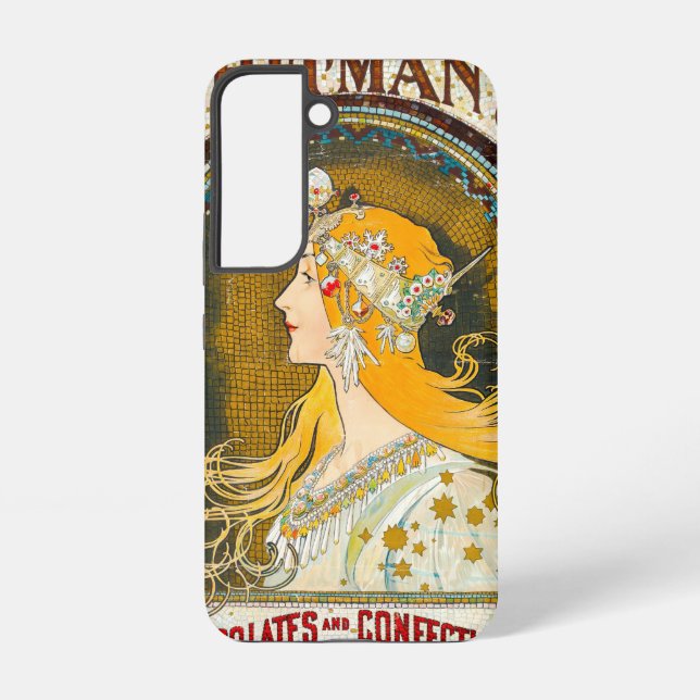 Funda Para Samsung Galaxy Alphonse Mucha vincula el anuncio de Whitman (Reverso )