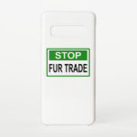 Funda Para Samsung Galaxy S10 Alto al Rótulo de Comercio de Pieles Verde<br><div class="desc">Detengan el comercio de pieles. Cada usuario de piel tiene sangre en sus manos. ¡Di no a la piel! Piel es asesinato. Diseño anti piel con eslogan en contra de Fur Trader. Apoyen los derechos de los animales y la protección de los animales.</div>