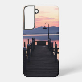 Funda Para Samsung Galaxy S22+ Amanecer en el muelle del lago George