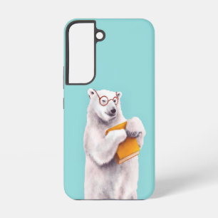 Funda Para Samsung Galaxy S22 Amante de Libros Oso Polar - Geektástico Animal