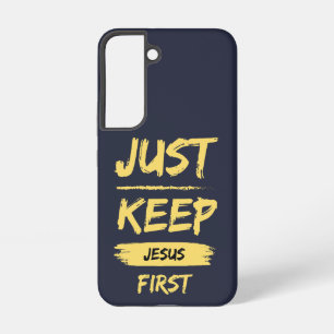 Funda Para Samsung Galaxy S22 Amarillo Solo Mantén a Jesús Primero