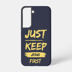 Funda Para Samsung Galaxy S22 Amarillo Sólo Mantener A Jesús Primero