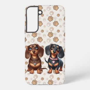 Funda Para Samsung Galaxy S22+ Amigos de Cute Dachshund
