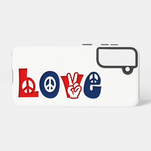 Funda Para Samsung Galaxy AMOR patriótico por la paz (Reverso Horizontal)