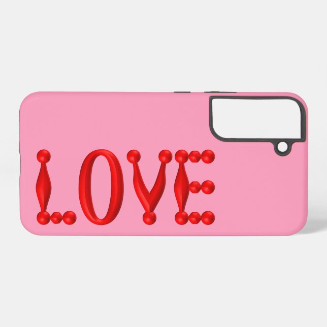 Funda Para Samsung Galaxy Amor Rojo Hinchado (Reverso Horizontal)