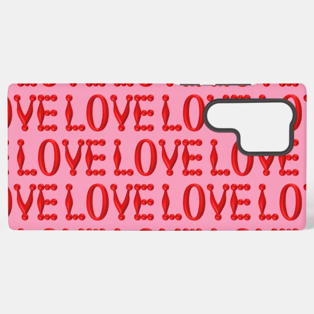 Funda Para Samsung Galaxy Amor Rojo Hinchado (Reverso Horizontal)