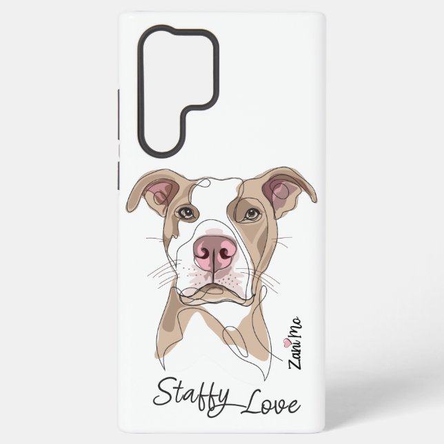 Funda Para Samsung Galaxy Amor Staffy - Protección Zani Mo (Reverso )