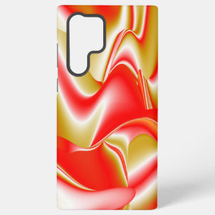 Funda Para Samsung Galaxy S22 Ultra Amor y Oro Arte de Arcoíris Abstracto 3D