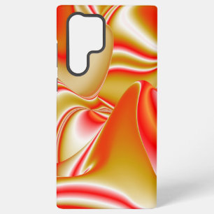 Funda Para Samsung Galaxy S22 Ultra Amor y Oro Arte de Arcoíris Abstracto 3D