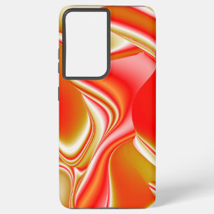 Funda Para Samsung Galaxy S21+ Amor y Oro Arte de Arcoíris Abstracto 3D
