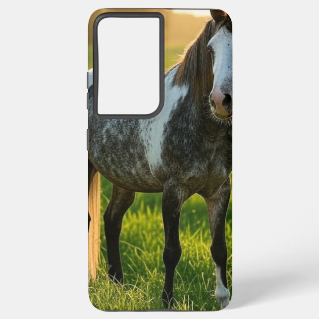 Funda Para Samsung Galaxy Añadir Personalizar de fotos de caballos (Reverso )
