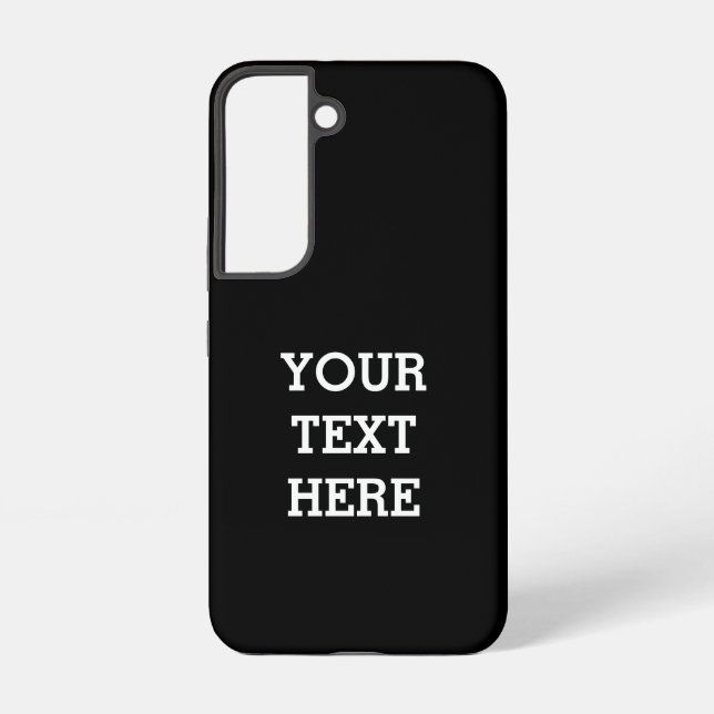 Funda Para Samsung Galaxy Añadir su propio texto Personalizado aquí negro y  (Reverso )