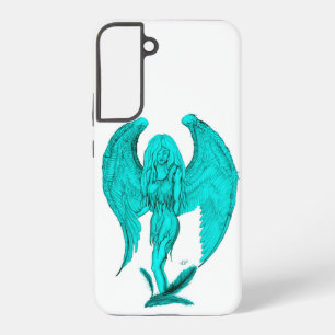 Funda Para Samsung Galaxy S22+ Ángel, diseño negro y verde