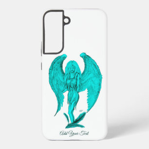 Funda Para Samsung Galaxy S22+ Ángel, diseño negro y verde