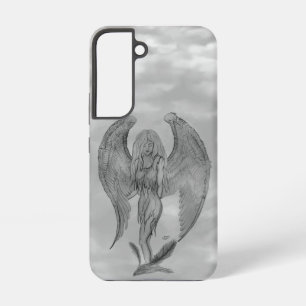 Funda Para Samsung Galaxy S22 Ángel en estilo de tatuaje