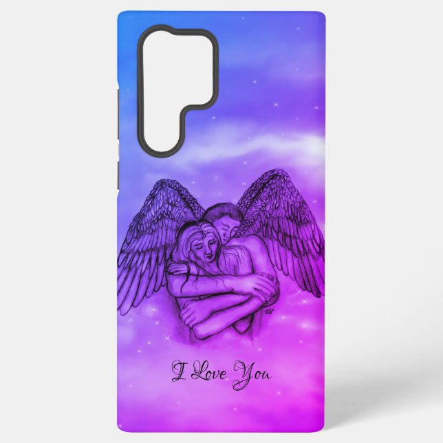 Funda Para Samsung Galaxy Angel Eros en el amor, te amo (Reverso )