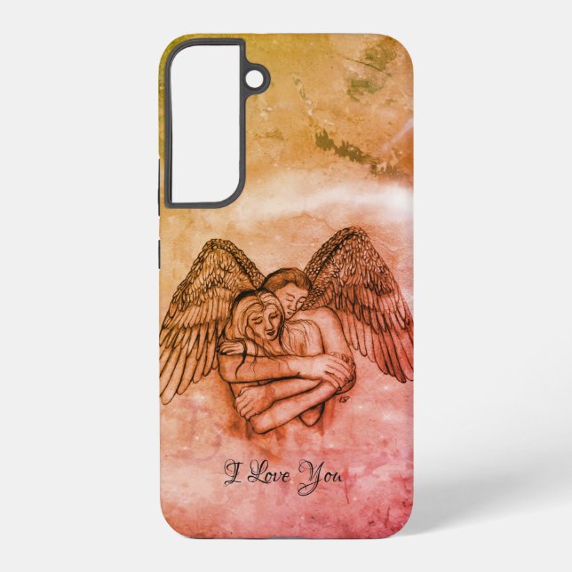 Funda Para Samsung Galaxy Angel Eros en el amor, te amo (Reverso )
