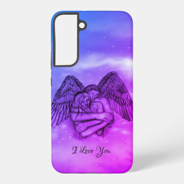 Funda Para Samsung Galaxy Angel Eros en el amor, te amo (Reverso )