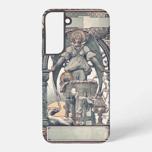 Funda Para Samsung Galaxy Ángeles guardianes con Jesús (Reverso )