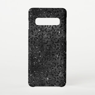 Funda Para Samsung Galaxy S10 Animal de patrón de impresión de leopardo negro