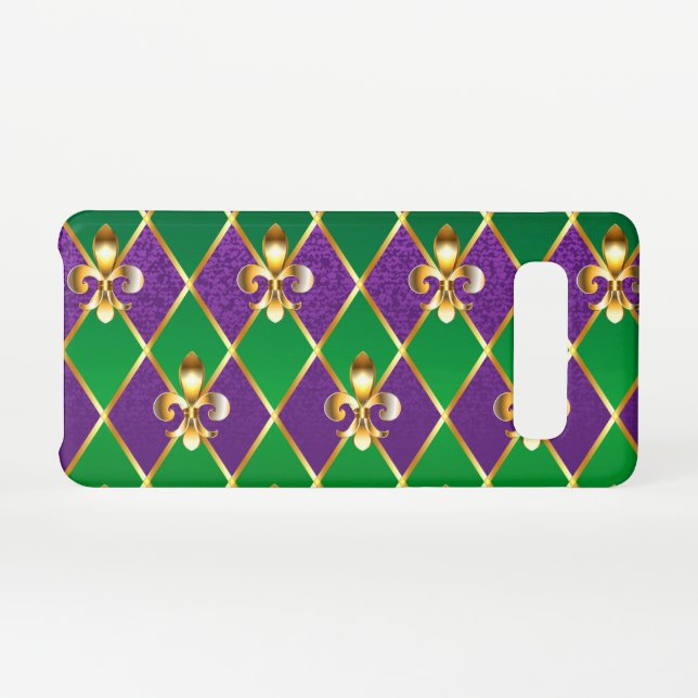Funda Para Samsung Galaxy Antecedentes de joyas Mardi Gras (Reverso horizontal)