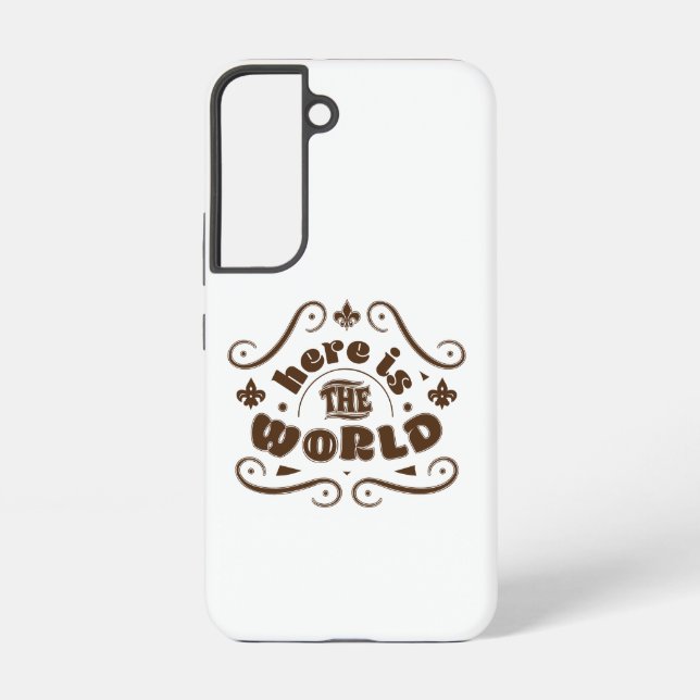 Funda Para Samsung Galaxy Aquí está el mundo (Reverso )