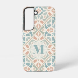 Funda Para Samsung Galaxy S22 Arabesco terroso | Letra personalizada en mosaico 