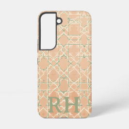 Funda Para Samsung Galaxy S22 Arabesco Terroso | Terracota y Salvia Personalizad